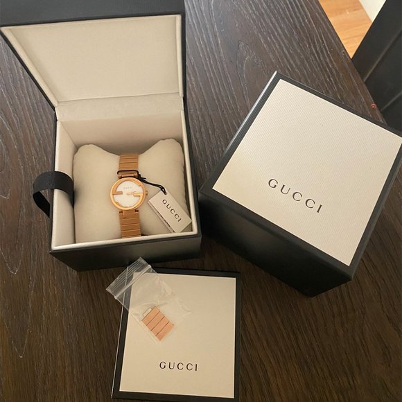 GUCCI Interlocking G's Quartz Mother of Pearl Dial Ladies Watch